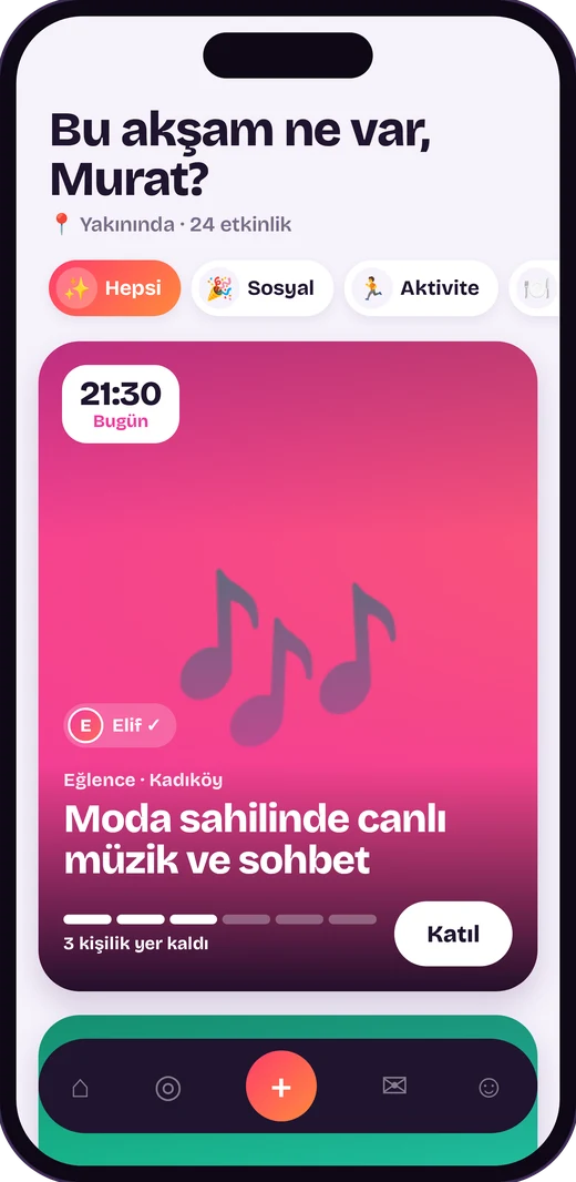 Bugün Burda etkinlik akışı